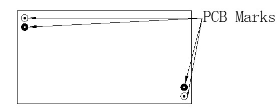 在有貼片的PCB板上，為提高貼片元件的貼裝的準(zhǔn)確性，一般要求在貼片層對角端放置兩個校正標(biāo)記(MarkS)點